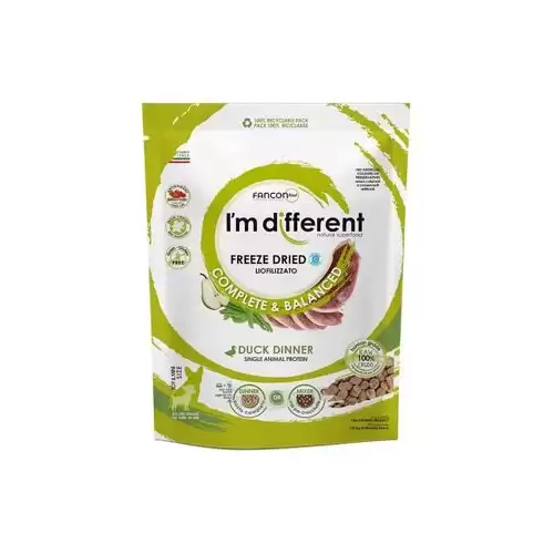 I´M DIFFERENT Duck DINNER, mrazem sušené raw krmivo s kachnou, 156 g