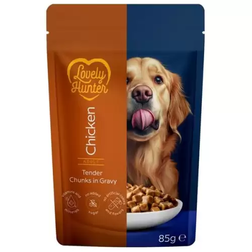  Lovely Hunter Dog kaps. Adult Chicken 85 g