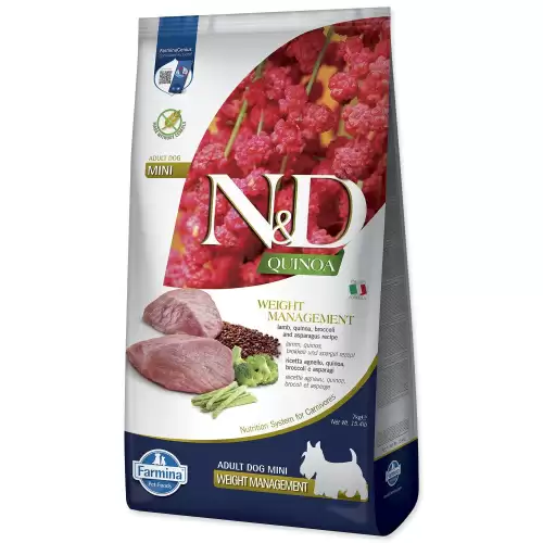 Krmivo N&D Dog Adult Quinoa Weight Management Lamb & Broccoli 7kg