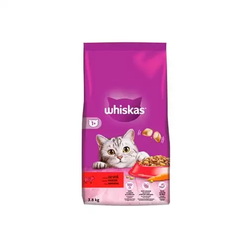 Whiskas Dry s hovězím masem 3,8kg
