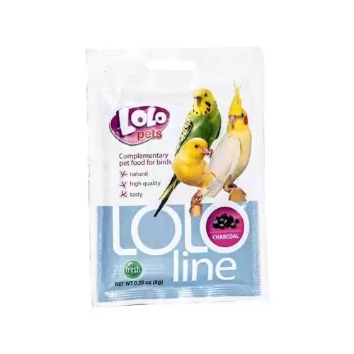 LOLOLINE CHARCOAL - dřevěné uhlí pro ptáky 8 g