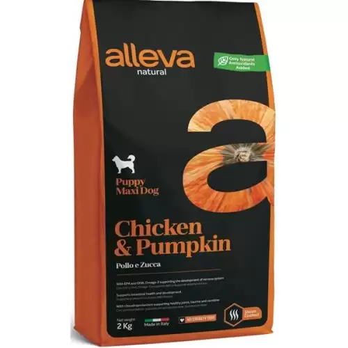  ALLEVA NATURAL Dog Dry Puppy Chicken&Pumpkin Maxi 2kg