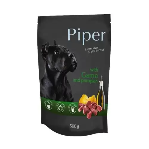 NEW PIPER se zvěřinou a dýní, kapsička pro psy 500 g