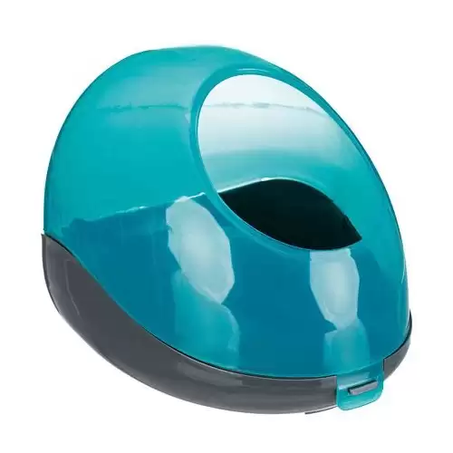 Koupelna na koupací písek pro činčily a degu 27 x 18 x 16 cm, stříbrno/zelená