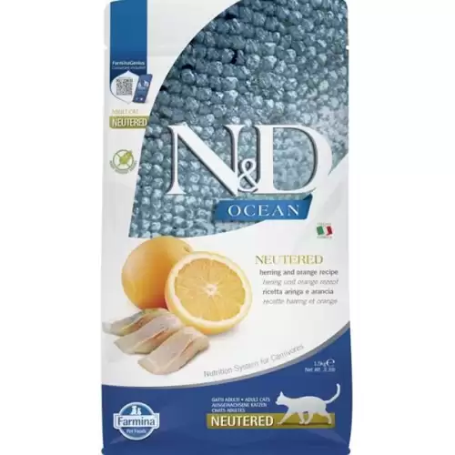  N&D OCEAN Cat GF Herring & Orange Neutered Adult 1,5 kg