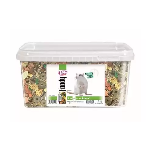 LOLO Foody kompletní krmivo pro potkany 3 L, 1,9 kg kyblík