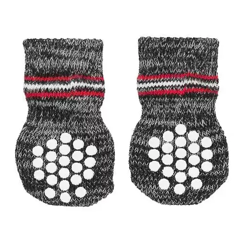 Protiskluzové šedé ponožky, 2 ks pro psy XL: rhodéský ridgeback