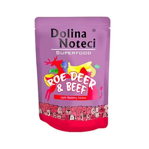 DOLINA NOTECI SUPERFOODS srnec a hovězí kapsička pro psy 300 g