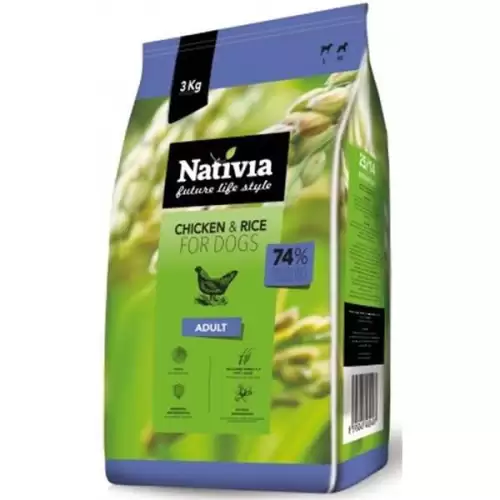  Nativia Dog Adult Chicken & Rice 3 kg 