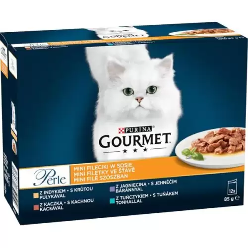  Gourmet Perle cat kaps.- Multip.minifiletky maso 12 x 85 g 