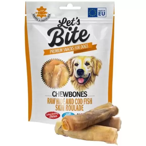  Brit DOG Let’s Bite Chewbones. Raw hide and cod fish skin roulade 135 g