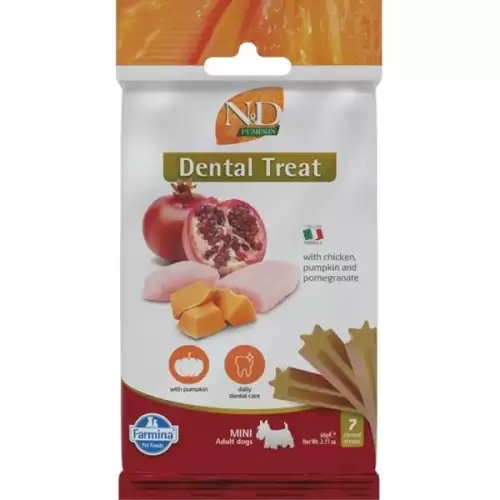  N&D PUMPKIN Dog Dental Snack Chicken Mini 60 g