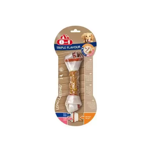 Pochoutka 8in1 Flavours Triple Flavour Bone L/1ks