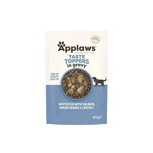 Applaws Dog kapsa Toppers Gravy bílá ryba a losos 85g