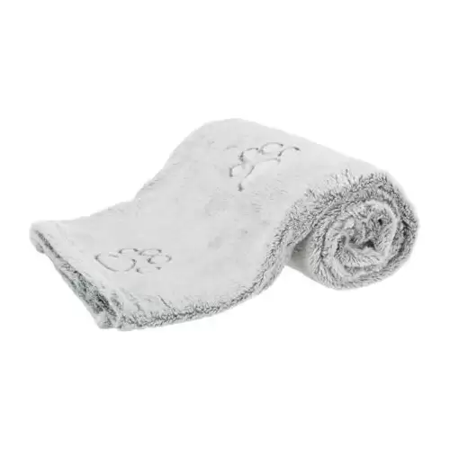 NANDO fleecová deka s vysokým vlasem - světle šedá 75 x 50 cm