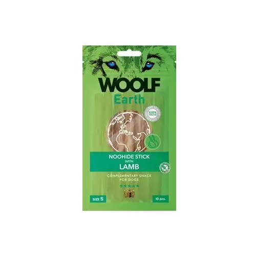 WOOLF Earth poch. NooHide S Sticks with Lamb 90g