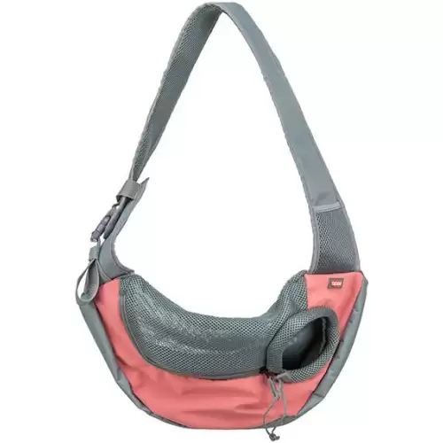 Front Sling Carrier - přední nosítko/taška, 50 x 25 x 18 cm, růžová/šedá (max. 5kg)