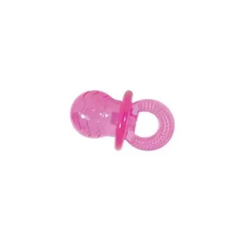 Hračka pes PACIFIER TPR POP dudlík 7cm růžová Zolux