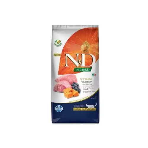 N&D Pumpkin CAT Neutered Lamb & Blueberry 5kg