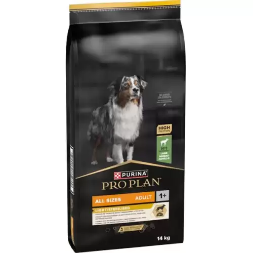  Pro Plan Dog Adult ALL SIZES Light/Sterilised jehně 14 kg