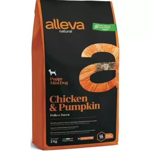  ALLEVA NATURAL Dog Dry Puppy Chicken&Pumpkin Mini 2kg