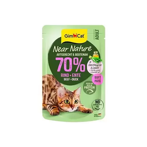 GimCat Near Nature kapsa hovězí&kachna 85g
