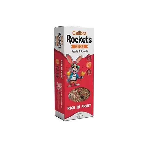 Calibra Rockets Sticks Rabbits&Rodents Fruits 120g