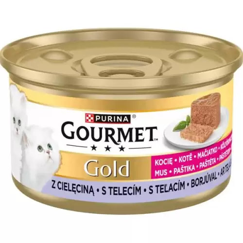  Gourmet Gold cat konz.-Kitten s telecím 85 g