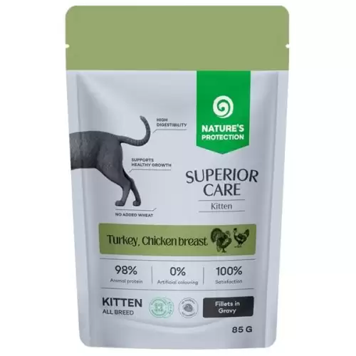  Nature's Protection Superior Care Cat kaps. Kitten Turkey/Chicken 85 g