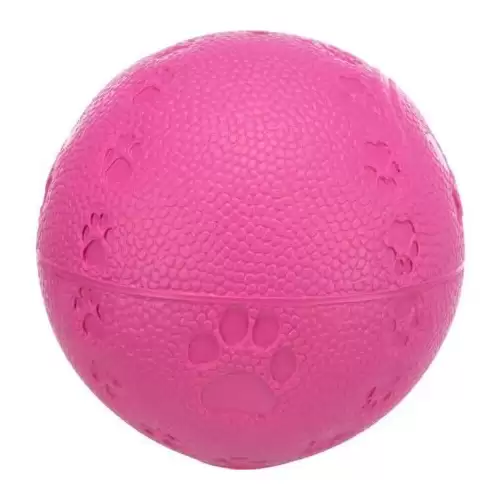 Míč s packami a zvukem ø 6 cm, barva růžová