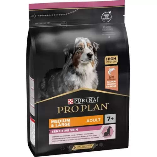  Pro Plan Dog Adult Medium&Large 7+ Sensitive Skin losos 3 kg