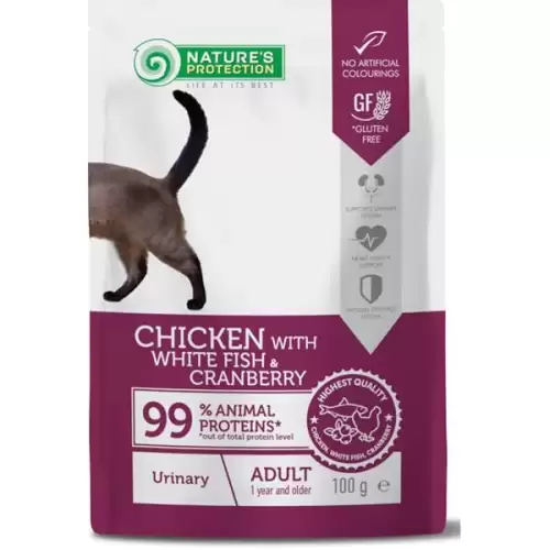  Nature's Protection Cat kaps. Urinary White Fish and Cranberry 100 g