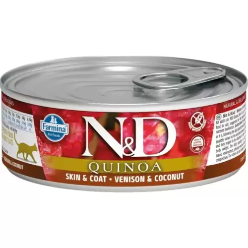 N&D QUINOA Cat konz. Venison & Coconut 80 g