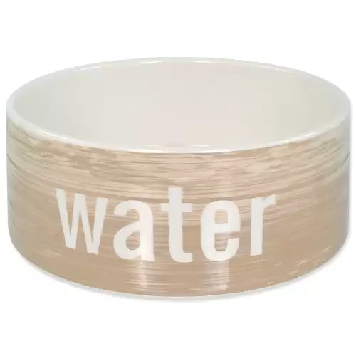 Miska Dog Fantasy keramická vzor dřevo 20x7,5cm 1500ml