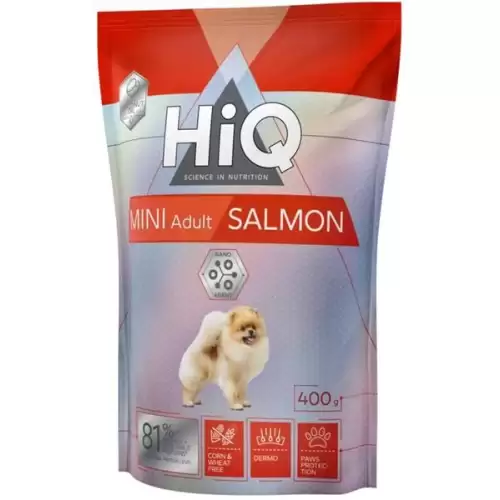  HiQ Dog Dry Adult Mini Salmon 400 g