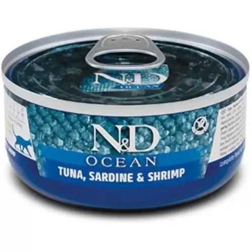  N&D OCEAN Cat konz. Tuna, Sardine & Shrimp 70 g