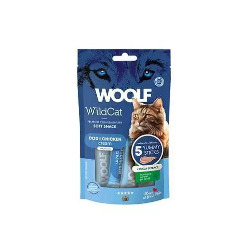 WOOLF WildCat Cream Functional Cod&Chicken 5x14g
