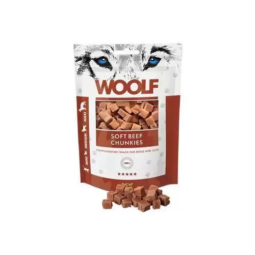 WOOLF Classic poch. Soft Beef Chunkies 100g