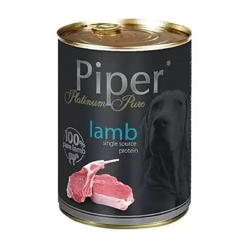 NEW PIPER PURE čisté jehněčí a špenát, konzerva pro psy 400 g