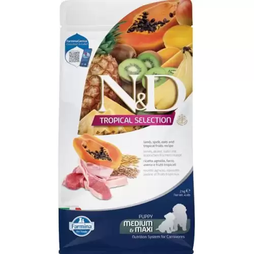  N&D TROPICAL SELECTION Dog LG Lamb Puppy Medium & Maxi 2 kg