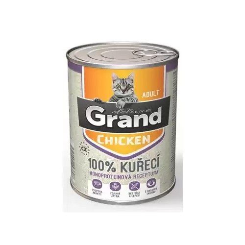 GRAND Cat konz. Deluxe Adult kuřecí 400g