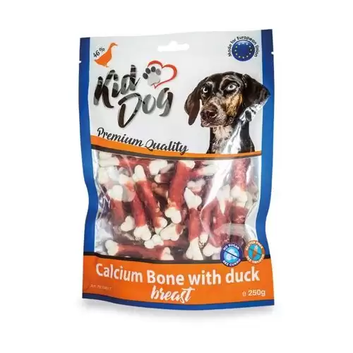KIDDOG kachní prsa na kalciové kostičce 250 g
