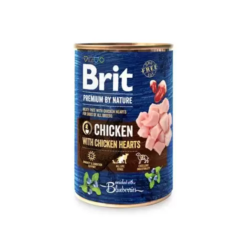 Brit Premium Dog by Nature konz Chicken&Hearts 400g