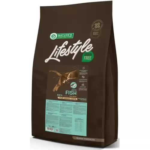 Nature's Protection Cat Dry LifeStyle GF Adult White Fish 7 kg