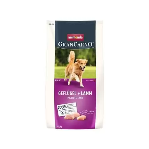GranCarno Dog DryFood Adult s drůbežím a jehněčím masem, 12kg