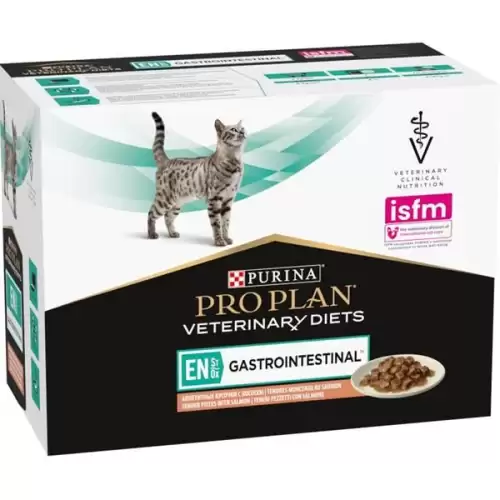 Purina PPVD Feline - EN Gastrointestinal Salmon kapsička 10x85 g