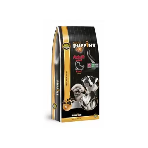 Puffins Dog Adult Mini Beef 15kg