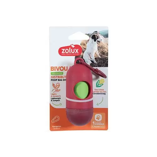 Zásobník sáčků na exkrementy BIVOUAK červená Zolux