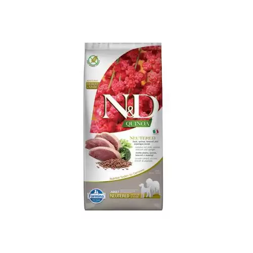 N&D Quinoa DOG Neutered Duck&Broccoli&Asp. 12kg