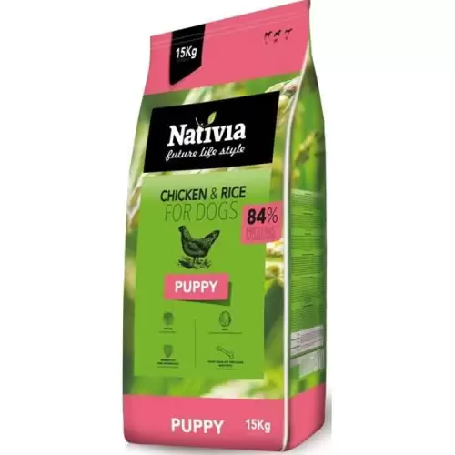  Nativia Puppy Chicken & Rice 15 kg 